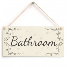 Bathroom - French Shabby Chic Style PVC Home Decor Door Sign / Plaque   222635955050